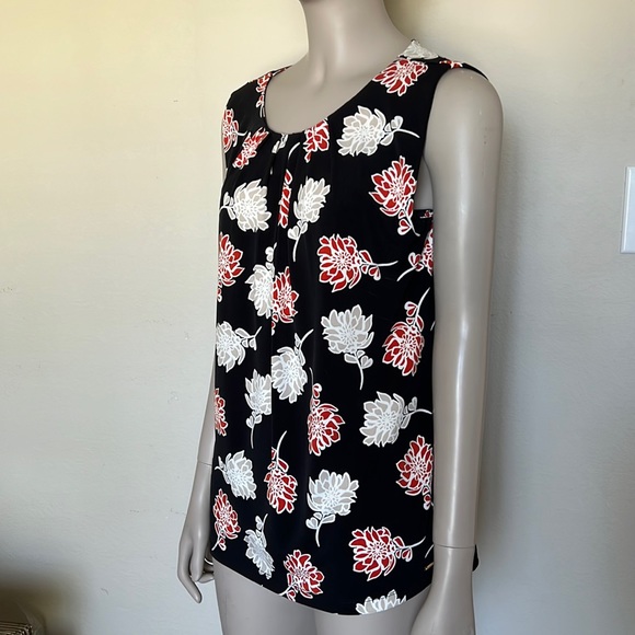 Calvin Klein Tops - Calvin Klein floral black tank top sleeveless blouse, size XL womens